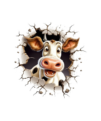 XXL Car Sticker Sticker Funny Cow Stickers