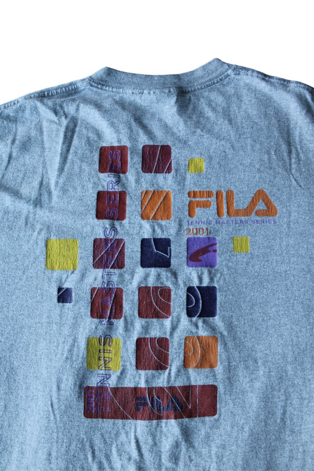 Maglietta da tennis vintage 2001 Sony Ericsson Open Fila made in USA media da uomo