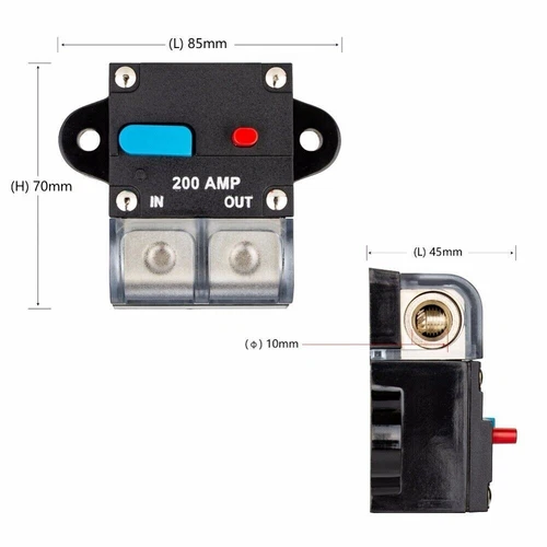 100 - 300 A Automatische Sicherung Automat Automatik Schalter Auto KFZ 12V / 24V - Imagen 9 de 17