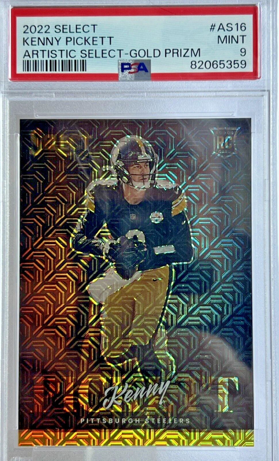 Kenny Pickett Panini Select Artistic Selections #AS16 Gold Prizm
