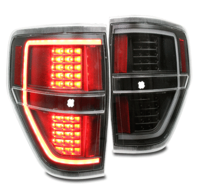 CROSSDESIGN Tail Lights Fit For 2009-2014 Ford F150 Pickup SVT Raptor Rear Brake Lamps Assembly W/o Bulbs Black Left & Right Side, Automotive - Canada - Foto 9