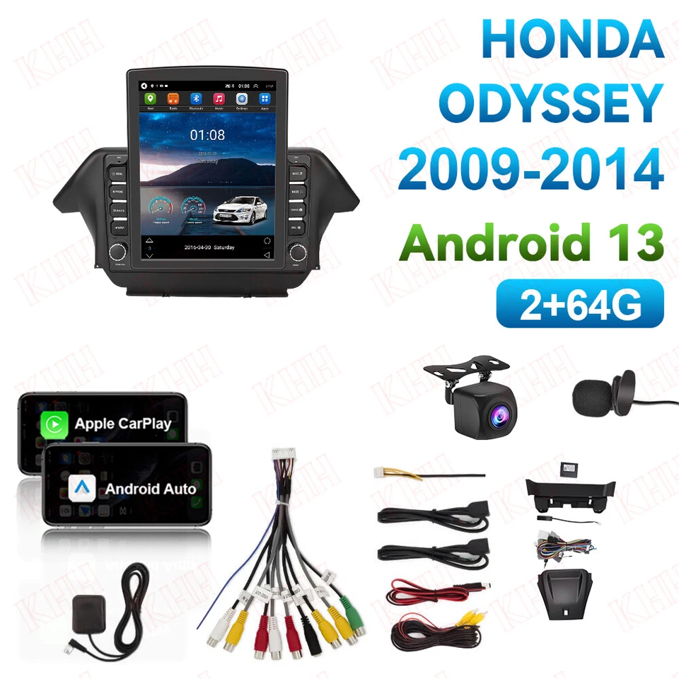 9.7" For Honda Odyssey 2009-2014 Android 13 Car Radio BT WIFI GPS Navi 4+64GB - Image 4 of 4