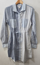 Japna Women's sz Small Longsleeve Shirtdress Striped Casual Summer Dress (E18)