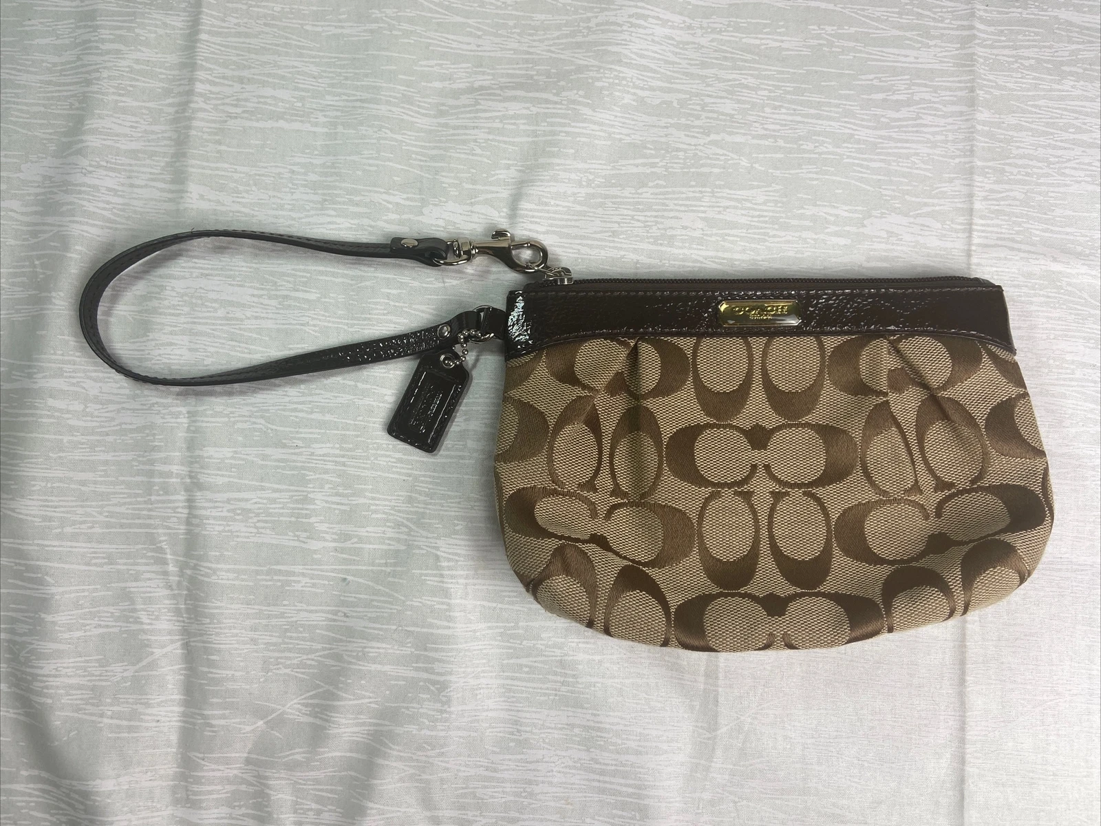 Bracciale Coach beige marrone taglia media metà anni 2000