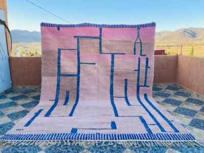 Beni ourain Custom Moroccan Rug - Berber Beni ourain Rug - Wollteppich