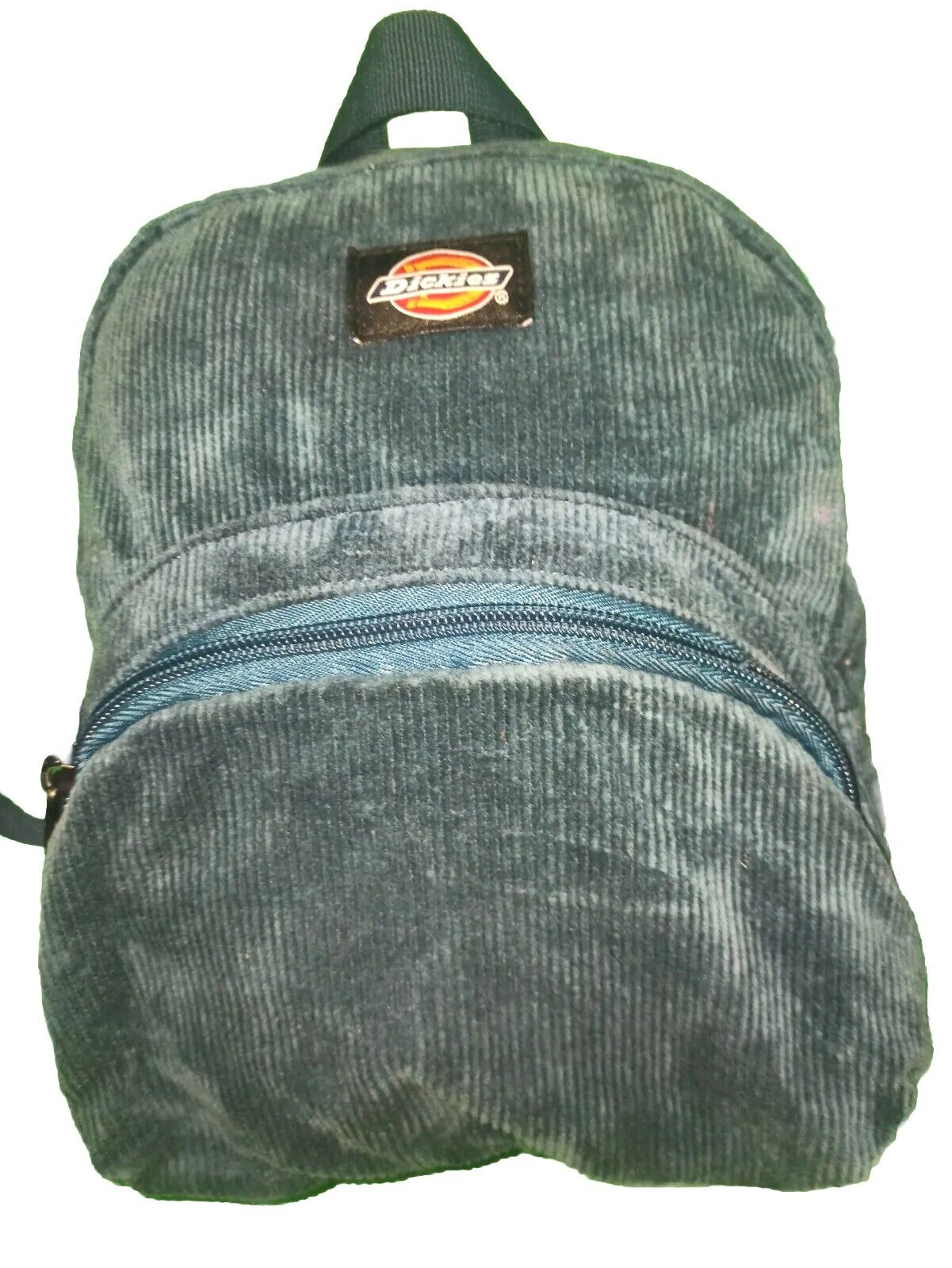 Genuine DICKIES Vintage Uni Varsity Mini Backpack 30cm Blue Corduroy US Import 