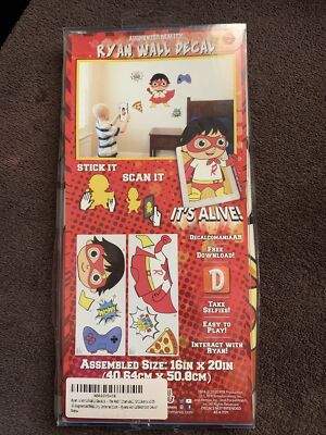 RYANS WORLD Pocket Watch Removable Wall Decal Set 3D Bonus Action Sticker  NEW