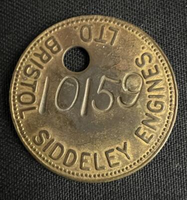 BRISTOL AERO SIDDELEY MOTOREN VINTAGE MESSING GEHALTSSCHECK CHIP FLUGZEUG FLUGZEUG