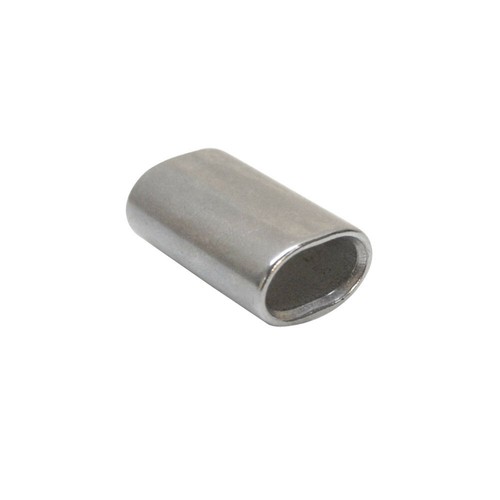 10 Pc Marine SS Wire Rope Cable Clip Chamfer 1/4" Oval Crimping Sleeve Connector - Picture 3 of 3