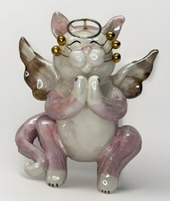 Vintage Amy Lacombe Whimsiclay Angel Face 2003 Cat 5" Figurine 13000 DAMAGED 