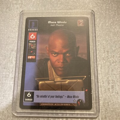 Star Wars Young Jedi CCG Mace Windu Jedi master   #7 Rare