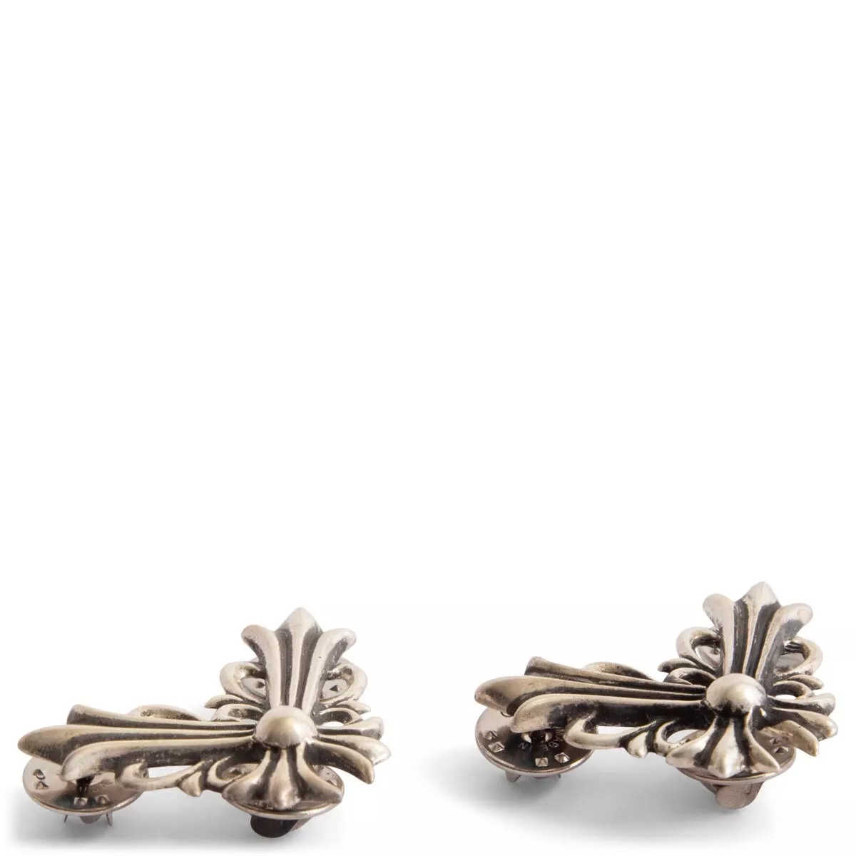 67259 auth CHROME HEARTS sterling silver COLLAR PINS Set of 2