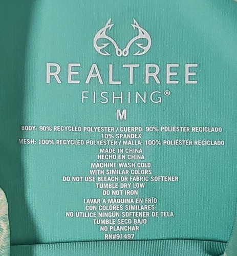 Realtree Youth Long Sleeve Performance Fishing Shirt Color “Spring” Size Medium - Picture 9 of 9