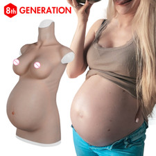 Realistic Silicone Fake Pregnant Belly Have Stretch Marks Cosplay Crossdresser