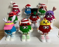 9  M&Ms Candy  Ornament Figures Holiday  Collectibles