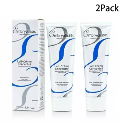 2x 75ml Embryolisse Lait-Crème Concentré Face Cream For All Skin types