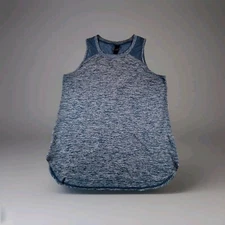 RBX Tank Top Heather Blue Mesh Shoulders - Unreadable Tags WORKOUT WEAR ATHLETE