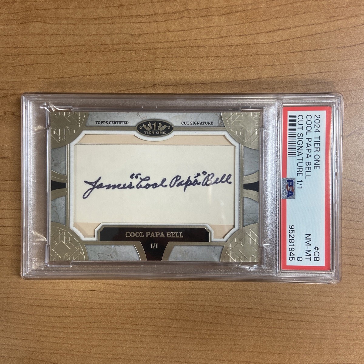 2024 COOL PAPA BELL TOPPS TIER ONE CUT SIGNATURE AUTO 1/1 PSA 8 | eBay