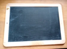 Vintage Framed  Slate Chalkboard 10" x 13 3/4" Double-sided Made in Germany