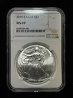 NGC MS 69 2010 American Silver Eagle One Dollar S$1 Coin - 481