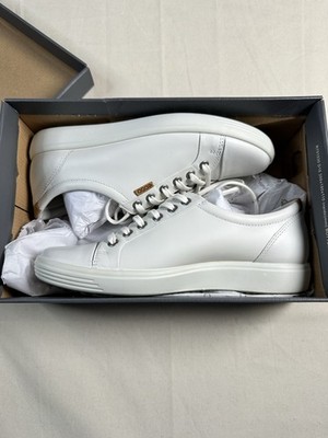ECCO Womens Soft 2.0 Leather Sneakers EU 39 US 8-8.5 White