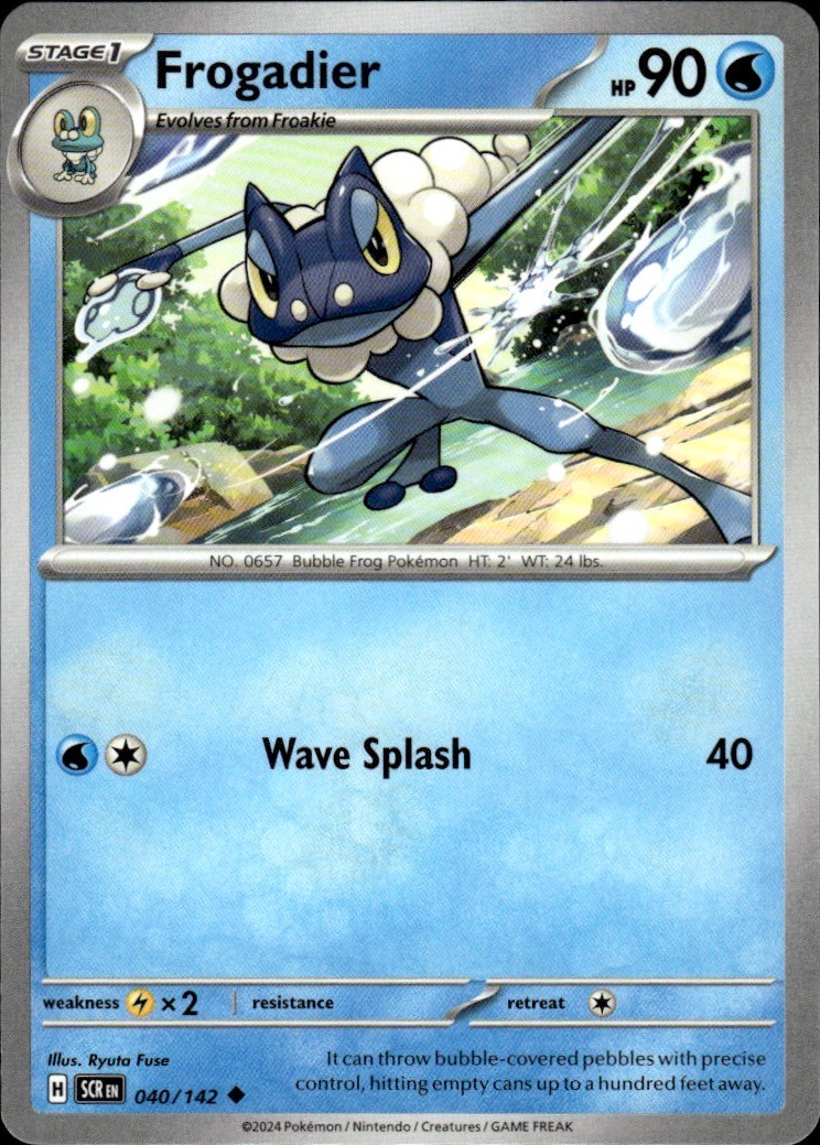 Frogadier 40/142 Stellar Crown UC NM Ryuta Fuse Pokemon