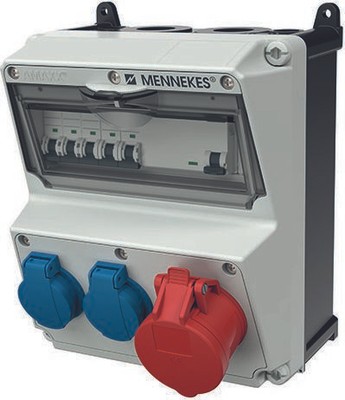 Mennekes 920005 Steckdosen-Kombi AMAXX  1 CEE 16A 5p 400V 2 SCHUKO  16A 230V IP4