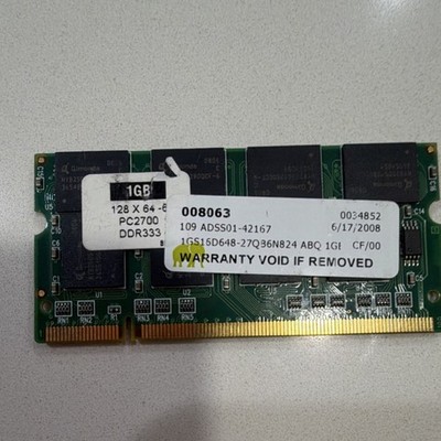 Qimonda 1GB DDR333 PC2700 200-Pin SO-DIMM Laptop RAM Memory