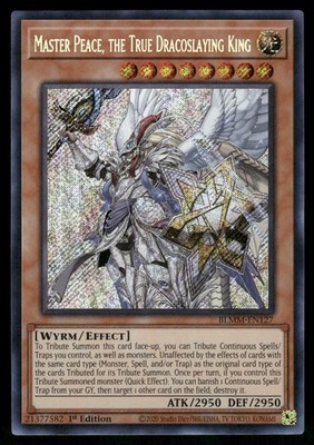Yugioh Master Peace, the True Dracoslaying King BLMM-EN127 Secret Rare 1st Ed NM