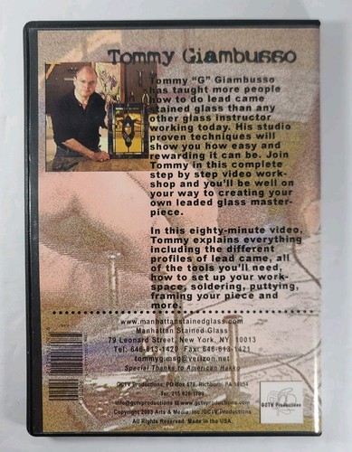 DVD ~ GET THE LEAD OUT Tommy Giambusso ~ Course in Lead Cane Stained Glass - Picture 2 of 6