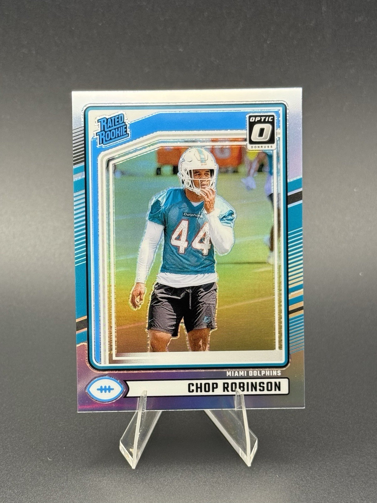 2024 Donruss - Rated Rookie Chop Robinson #351 Optic Preview Holo Prizm (RC)