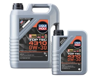 Huile moteur Liqui Moly Top Tec 4310 0W-30, 6 litres ACEA C2 B71 2312 3735+3736 - Photo 1/4