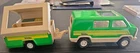Vintage Tonka Van Green With Graphics and Pop Up Camper Set 1970’s