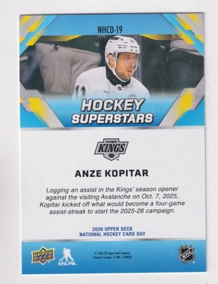 2025-26 UD NATIONAL HOCKEY CARD DAY #NHCD-19 ANZE KOPITAR Kings
