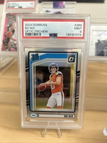 2024 Donruss Bo Nix Optic Preview PSA 9