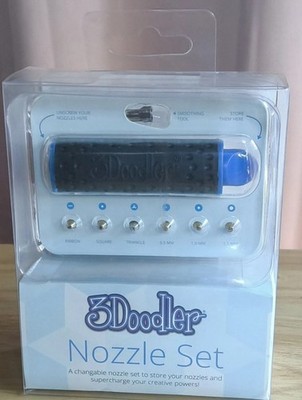 3Doodler Nozzle Set 6 Brass Tips Smoothing Tool Holder Create 2.0 3D Pen NEW