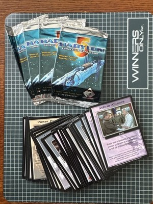 1997 PRECEDENCE BABYLON 5 CCG Lot Of 57 Cards And 4 Wrappers
