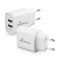 Usb-Ladeadapter 2-Port 12W Mediarange Steckdose 2X USB-A Mehrfachladung