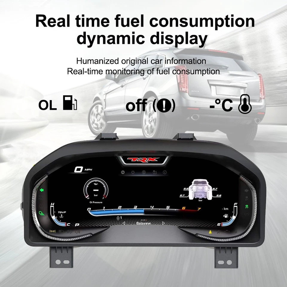 Cuadro de instrumentos velocímetro LCD de actualización de 12,3" para Dodge Ram 1500 2013-2019 Foto 4 de 4