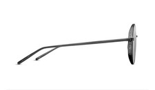 MATSUDA M3087 Round Sunglasses Matte Black, Silver Mirror Lenses 46-22