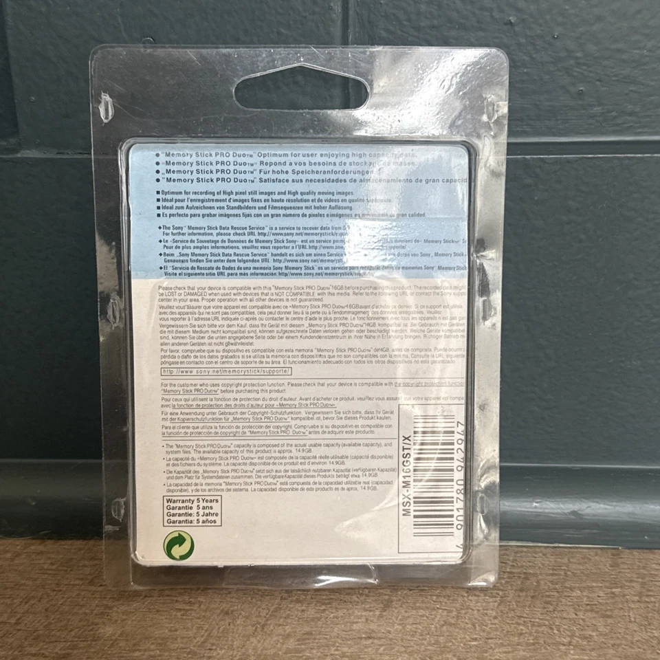 Sony Memory Stick Pro Duo 16 GB/GO  (MSX-M16GST/X) - Image 3 of 4