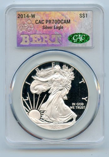 2014-W Proof American Silver Eagle 1 OZ CAC PR70 DCAM - BERT Chase