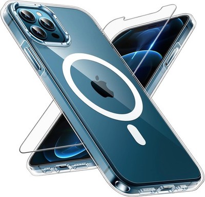 iPhone 12 Pro Max Case, Yellowing Resistant with Screen Protectors, Slim Clear C