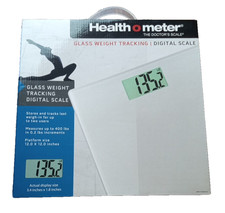 Health O Meter Weight Tracking Digital Scale 400 Lbs Capacity LCD Glass Display