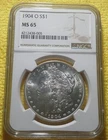 NGC / MS - 65 / 1904 O / MORGAN DOLLAR