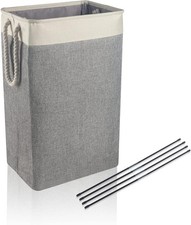upgrade Large Laundry Baskets 84L, Collapsible Linen Laundry Hamper Washing Bas