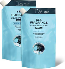 Sea Fragrance Hand Soap Refill 2 x 1000ml Moisturising Liquid Hand Wash 3.14 per litre