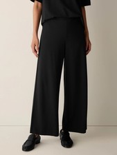 EILEEN FISHER Extra-Fine Ponte Wide-Leg Pant BLACK