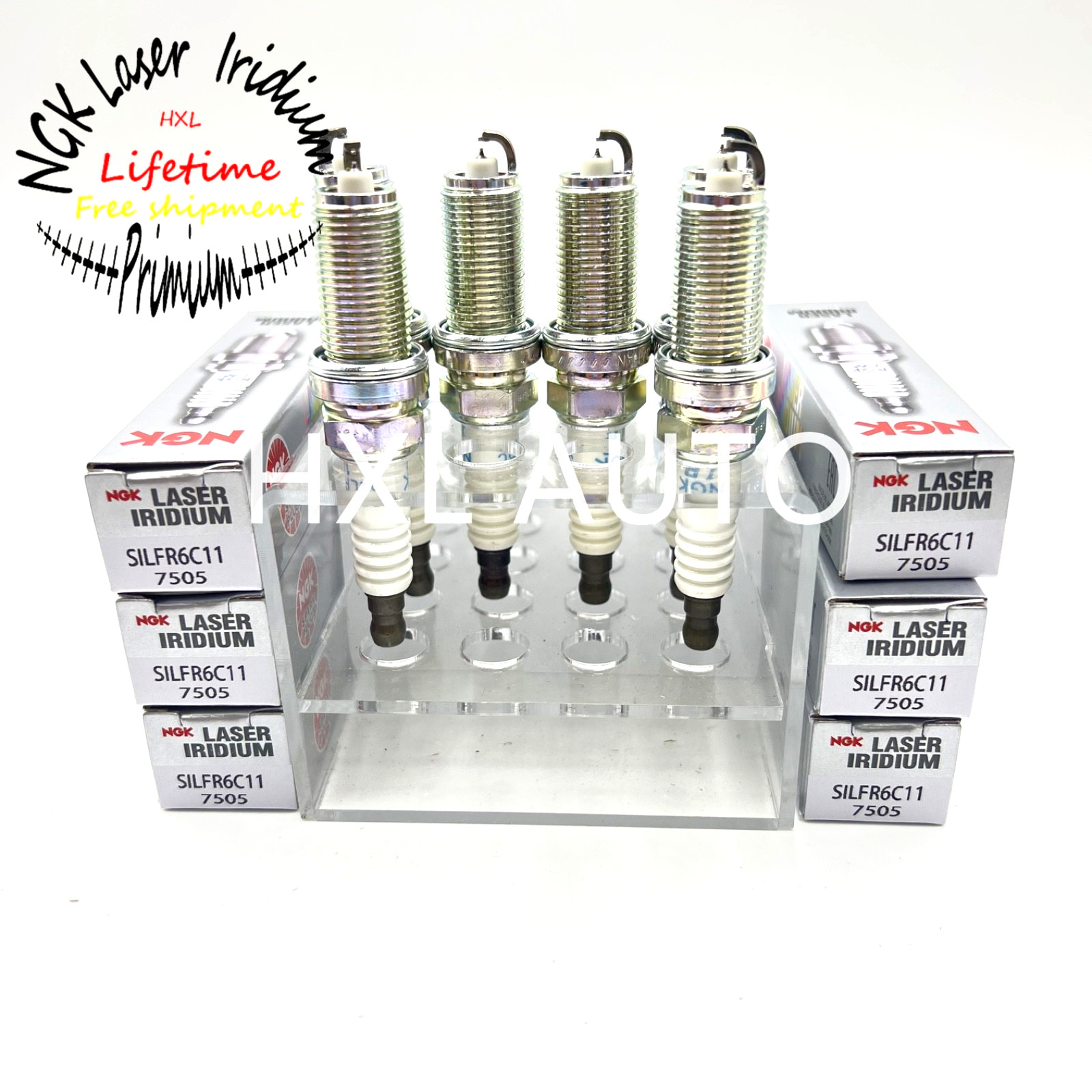 Pack of 6 Genuine NGK 7505 Laser Iridium Spark Plugs SILFR6C11 for Subaru
