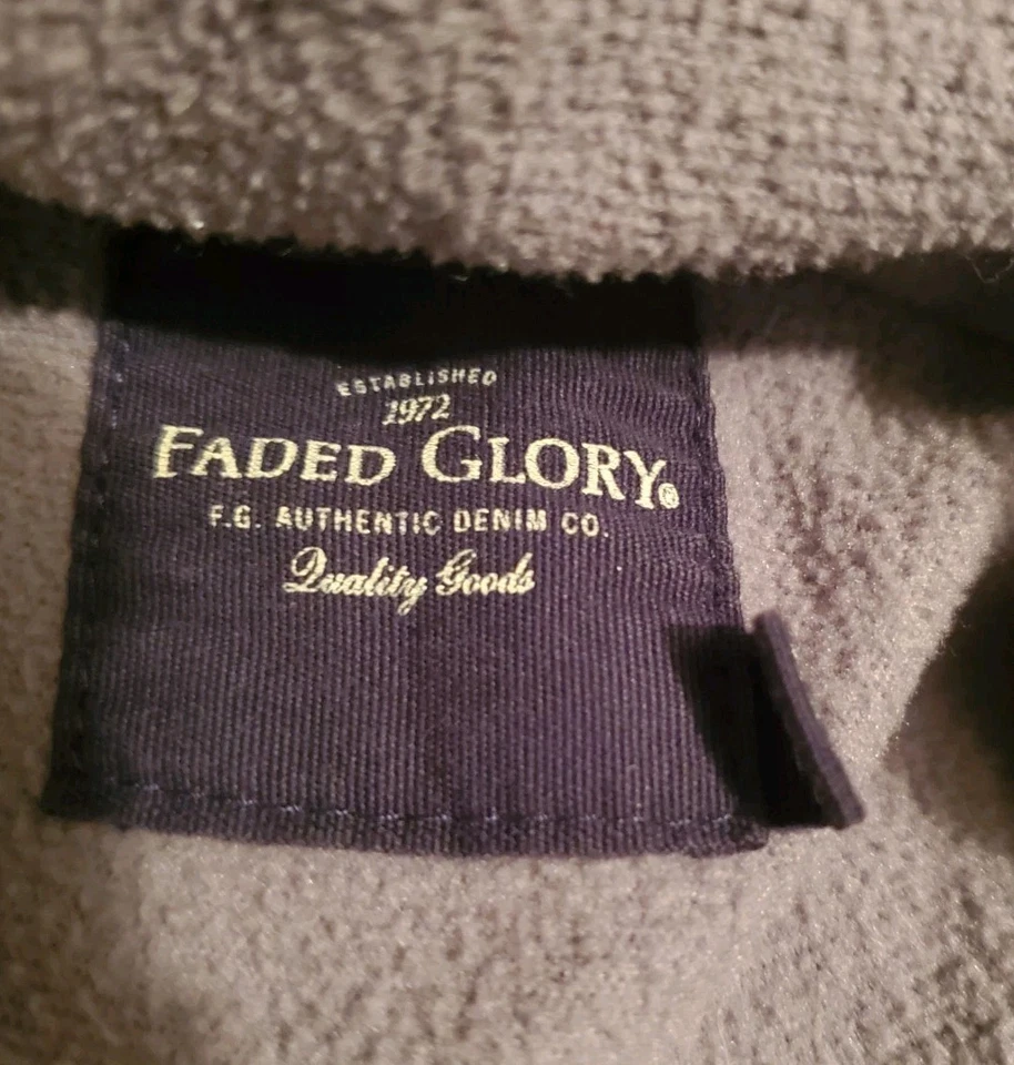 Chaleco acolchado con cremallera completa Faded Glory para hombre forrado de lana negro talla 3XL falta cremallera Foto 3 de 4